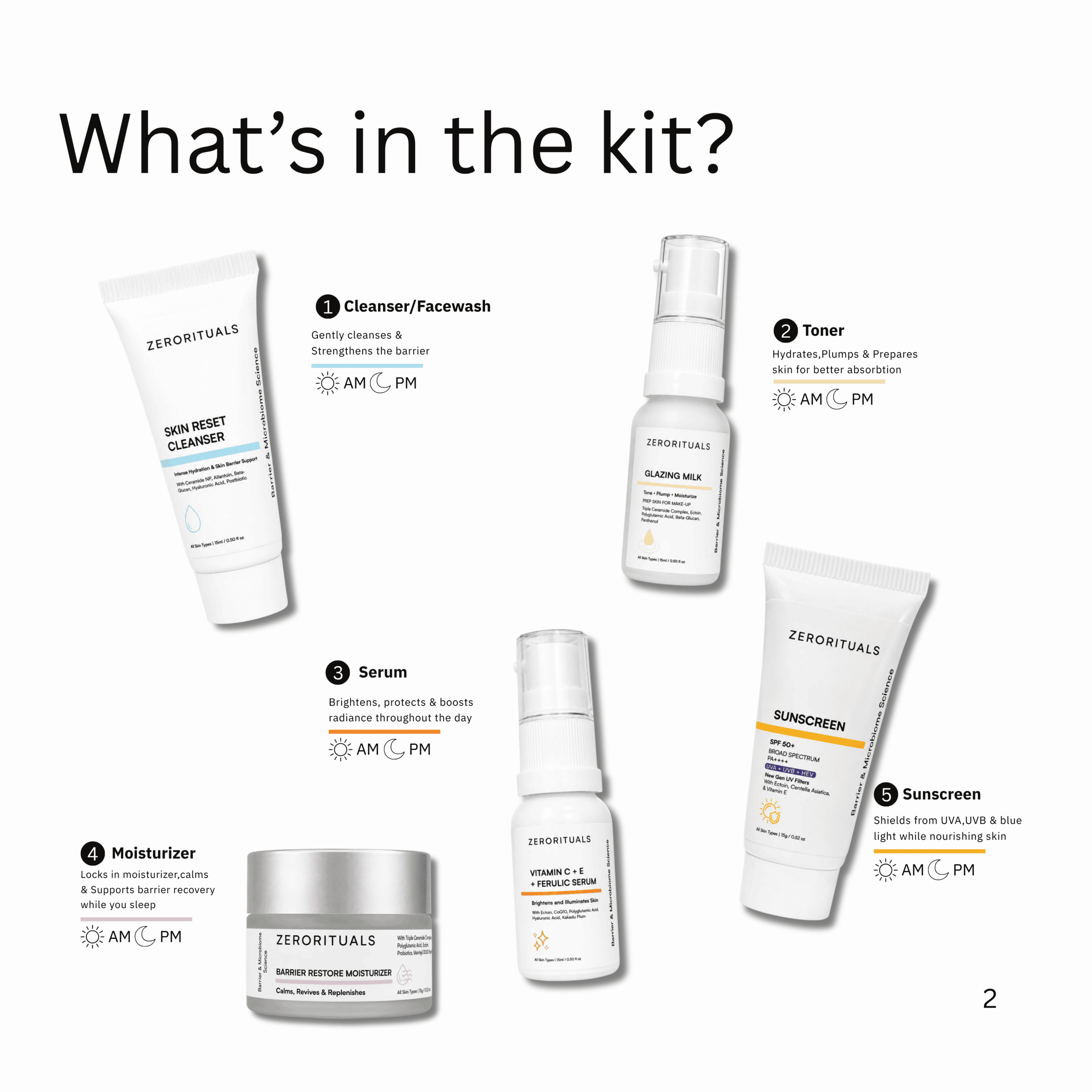 zerorituals barrer repair & brightening kit